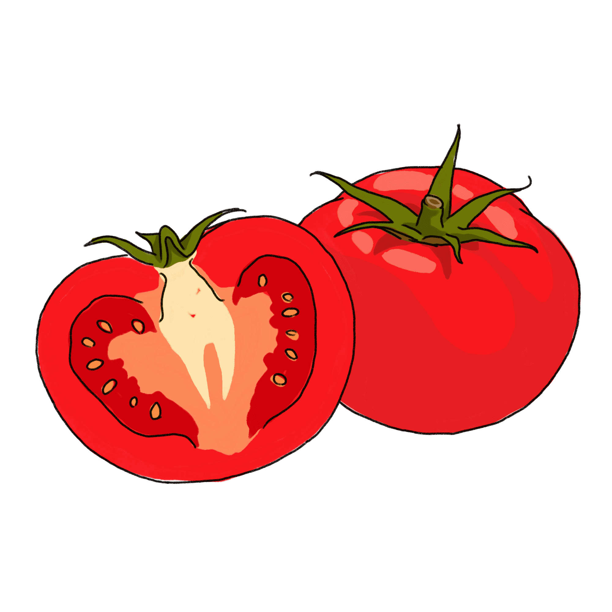 トマトのイラスト 03 フリー素材 Greenstock40