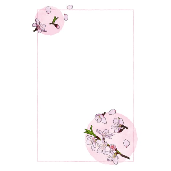 メッセージカードのテンプレート｜桜