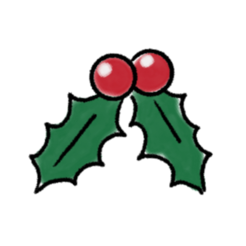 クリスマスのイラスト|ヒイラギ