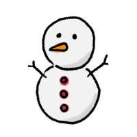 クリスマスのイラスト|雪だるま