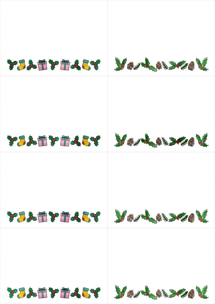 メモのテンプレート|クリスマス|03|無地