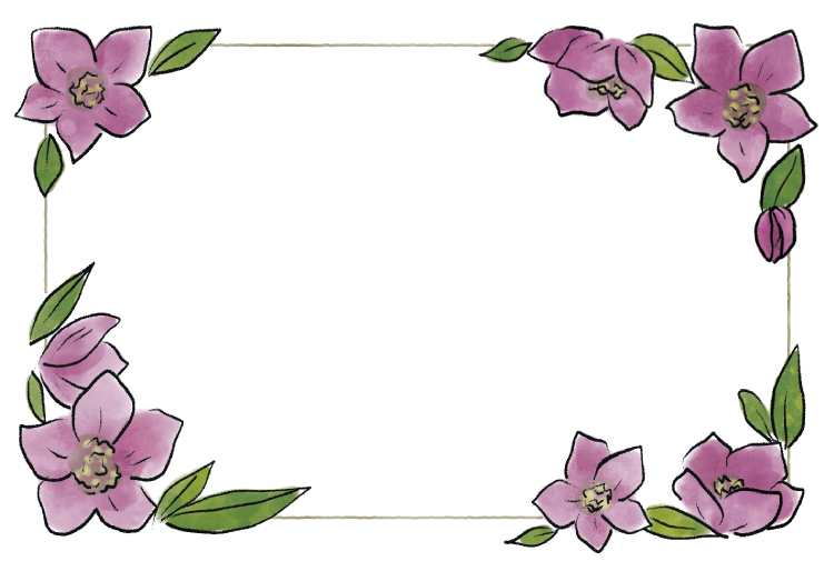 メッセージカードのテンプレート|クリスマスローズ