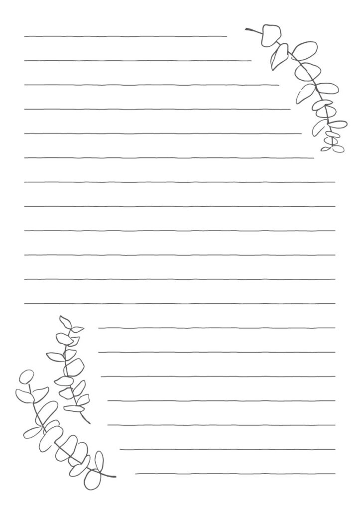 便箋のテンプレート｜ユーカリ