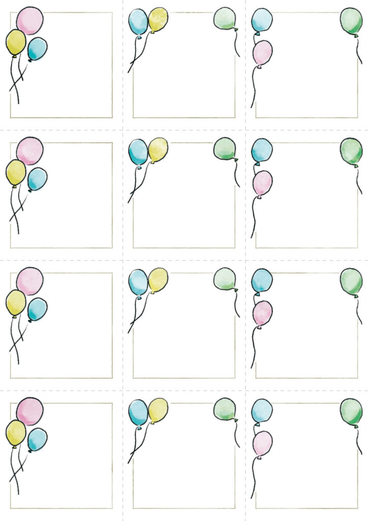 メモのテンプレート｜風船