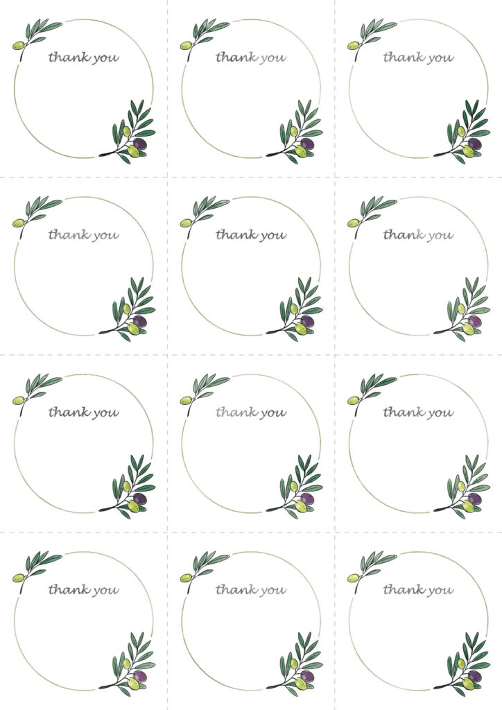 メモのテンプレート｜オリーブ｜thank you